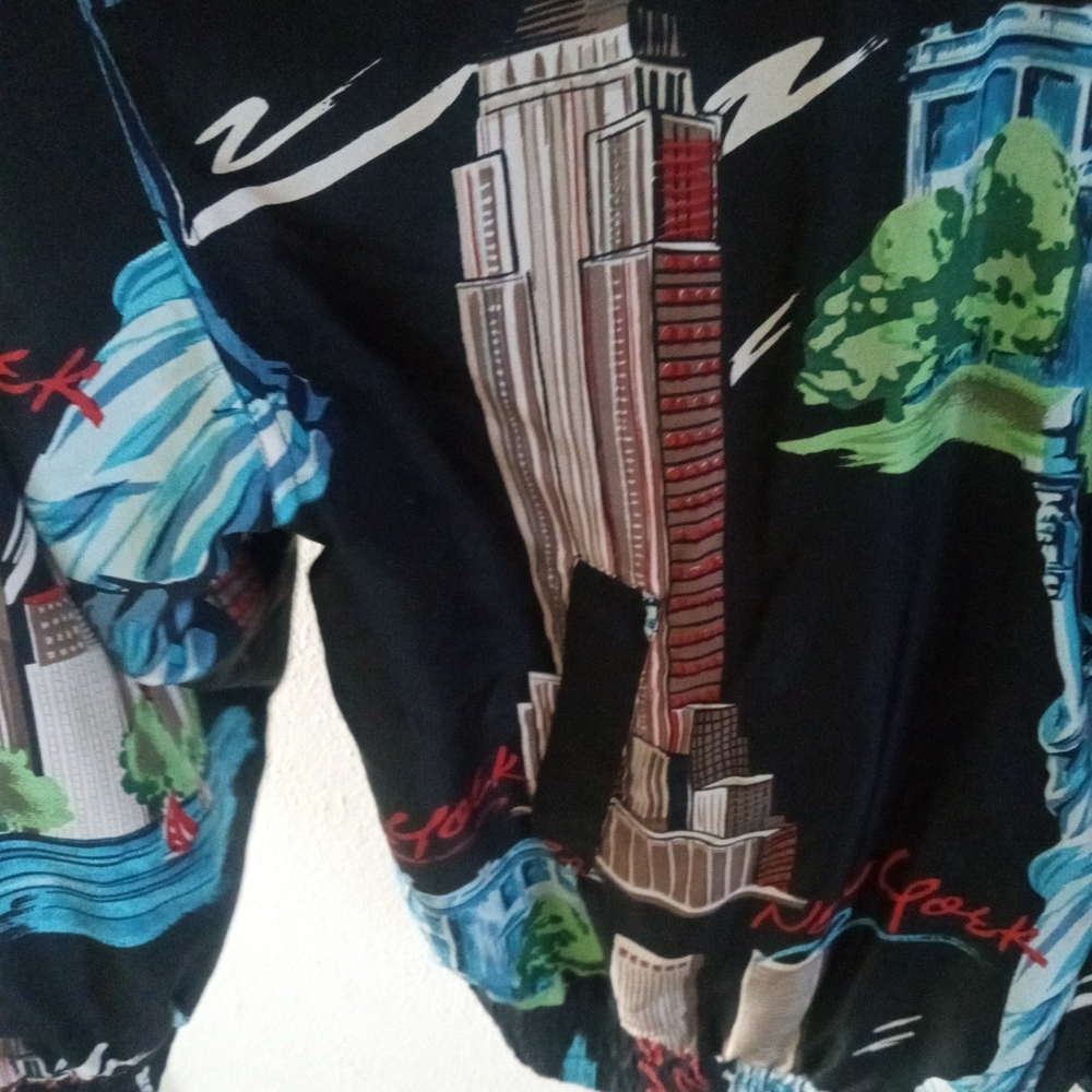 FUDA International Vintage New York City Silk Bomber Jacket | 2X - Picture 6 of 12